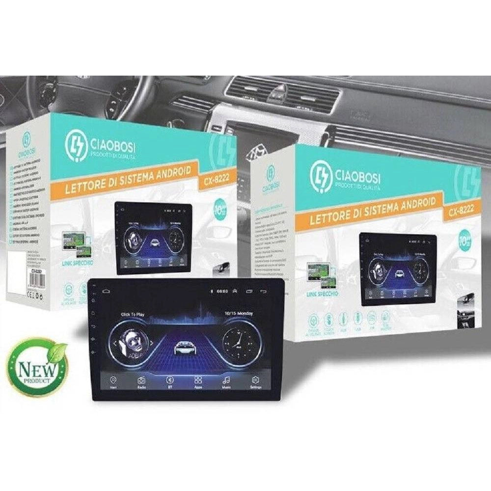 Trade Shop - Autoradio Con Monitor Schermo Touch Tft 10″ Hd Lettore Sistema Android Cx-8222 -