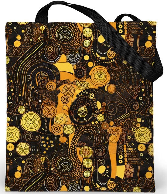 Borsa da viaggio con cerniera - Borsa estetica - Tela di velluto - Borsa da donna in tessuto con cerniera Dimensioni H42 x B37 cm - Borsa in juta stampata - Borsa da donna da viaggio - Borsa estetica in tessuto