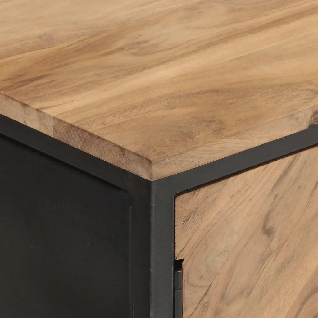 Credenza 120x30x75 cm in Legno Massello di Acacia cod mxl 26089