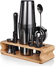 Set di shaker da cocktail - insieme da bar elegante - 12 pezzi - acciaio inossidabile