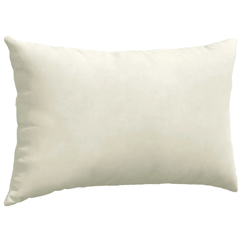 Cuscini da Divano 2 pcs Crema 50 x 30 cm Tessuto in Cords