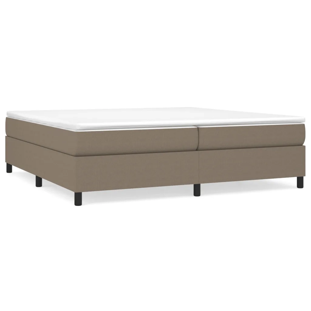 Struttura Letto a Rete a Molle Tortora 200x200 cm in Tessuto