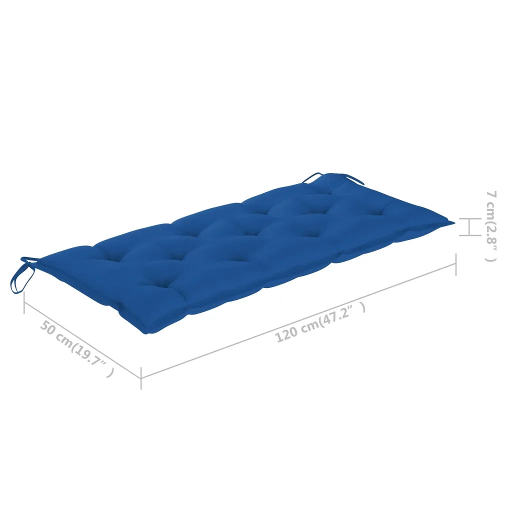 Panchina da Giardino con Cuscino 120 cm in Bambù 3063901