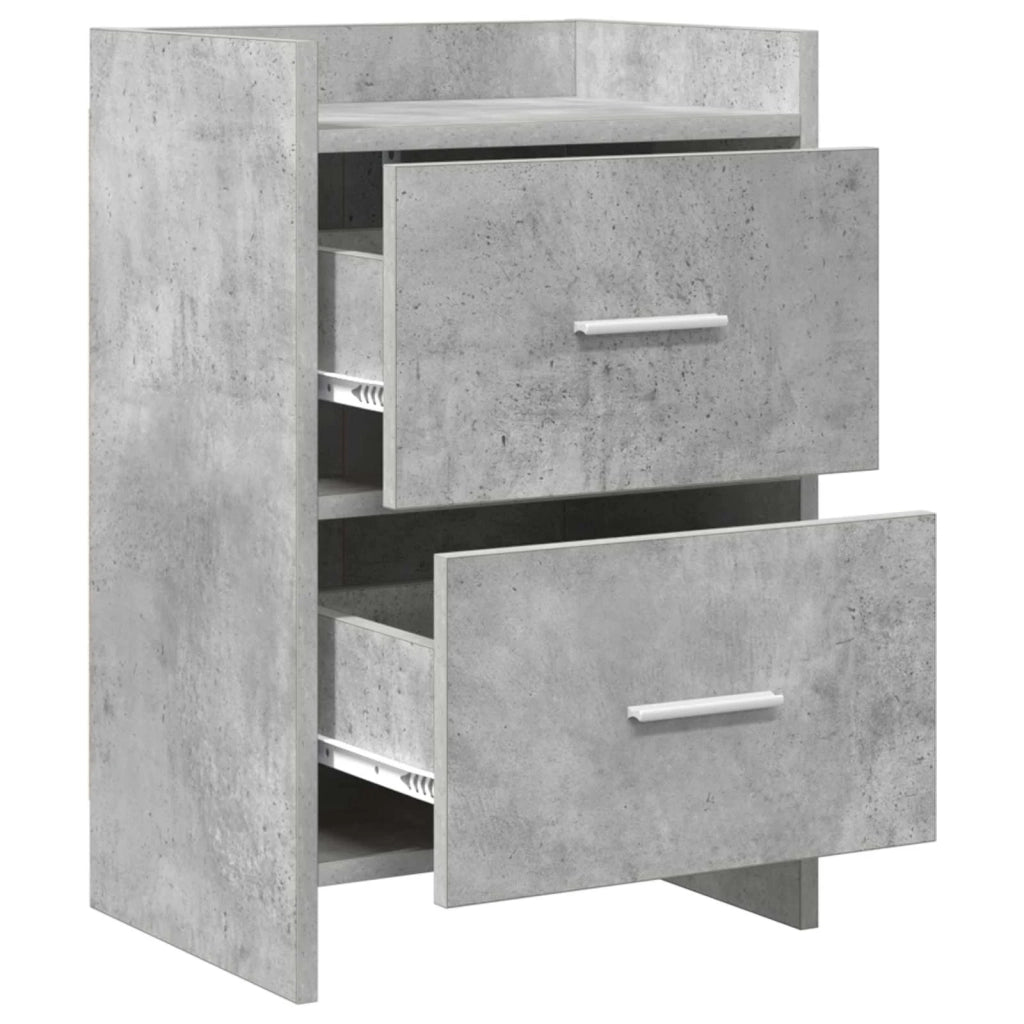 Comodini Grigio Cemento 40 x 30 x 60 cm Legno ingegnerizzato 8010969