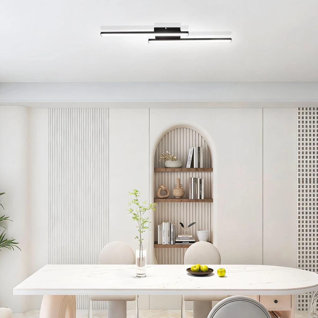 ZMH Lampada da Soffitto LED 6500K Fredda Moderna 12W 61 5cm per Soggiorno Sala da Pranzo Ufficio