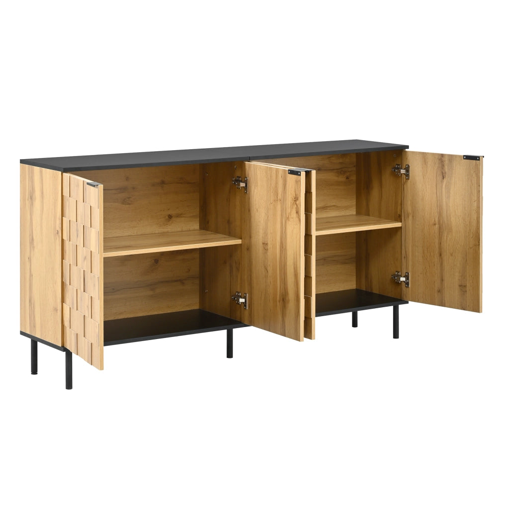 Credenza 2 Ante ¨C Xylo ¨C Legno, Metallo, Truciolato