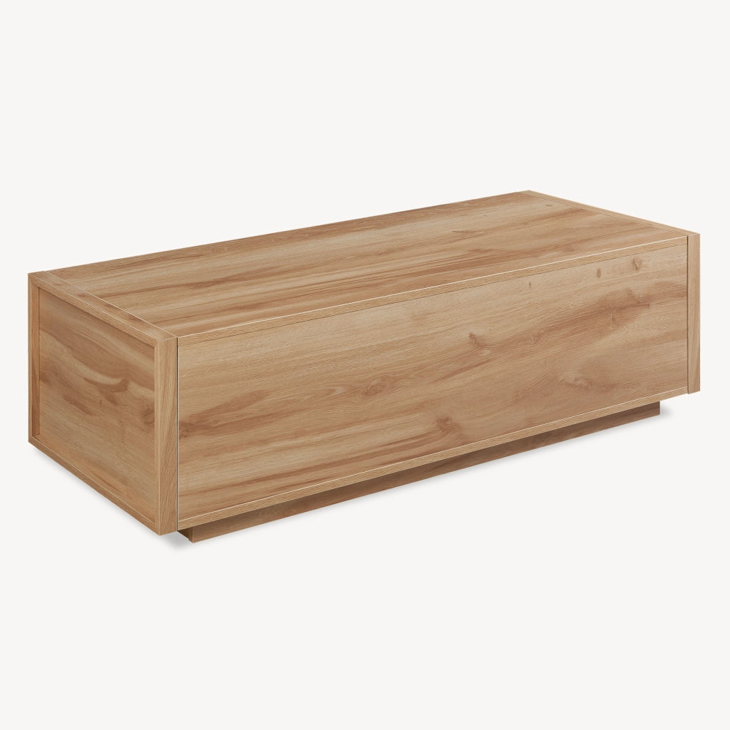 Tavolino Rettangolare Turur da Salotto con 2 Cassetti 104 x 50 x 40 cm - Effetto Rovere [en.casa]
