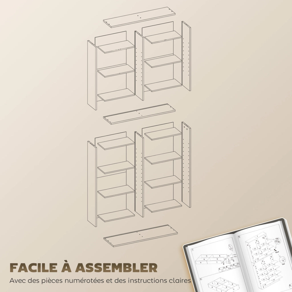 Mobile per CD e DVD 18 compartimenti ¨C Zephmum ¨C Nero 78.5x24x175 cm