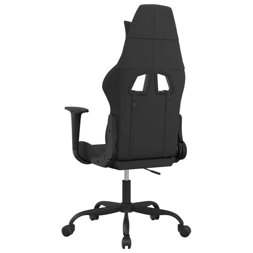 vidaXL Sedia da Gaming Nero e Rosso in Tessuto