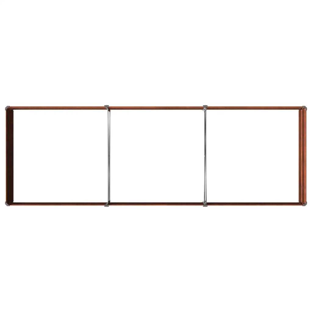 Letto rialzato da giardino Ruggine 240 x 80 x 24 cm cartone 8006490
