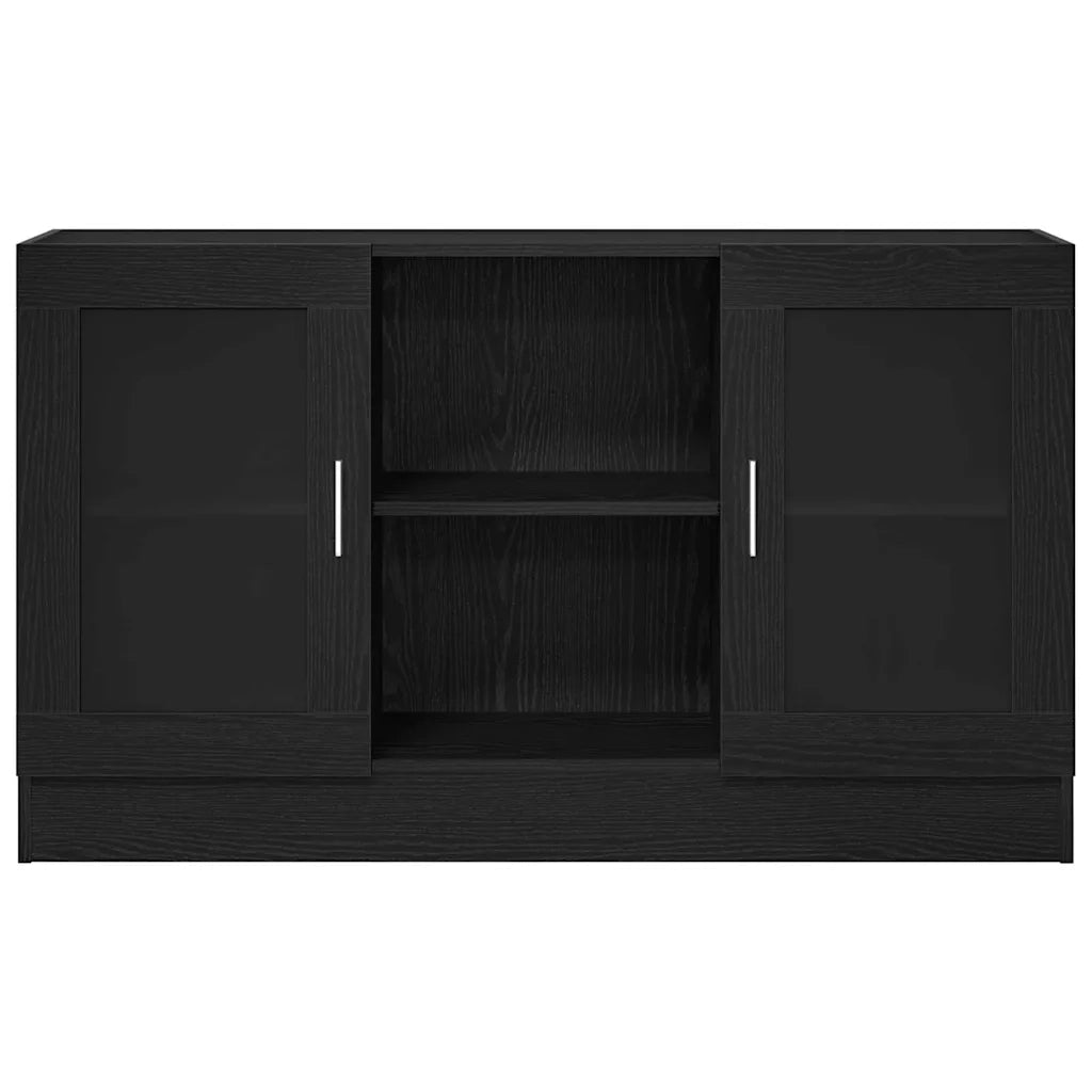 Credenza-Buffet-Armadio da cucina Rovere Nero 120 x 30,5 x 70 cm Legno multistrato 944331
