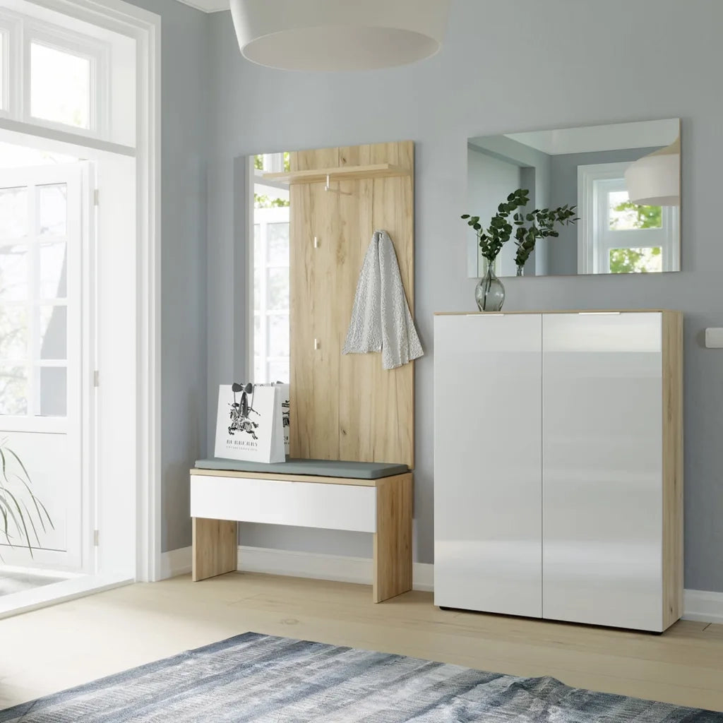 Germania Scarpiera GW-Avino 38x92x51 cm Rovere Navarra e Bianco 438413