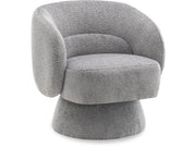 Poltrona girevole "Franklin" in spugna - 74 x 75 x 75 cm - Grigio