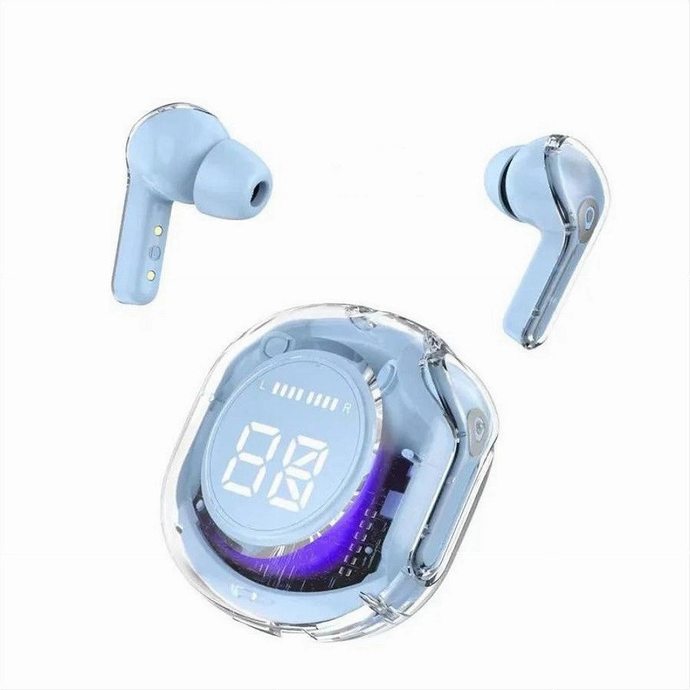 Trade Shop - Auricolari Bluetooth 5.3 Trasparenti Ultrapods Pro Con Cofanetto Di Ricarica Led -