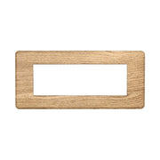 Placca Slim Sottile 6P Serie Moon Colore Legno Scuro Compatibile Con Bticino Axolute Air