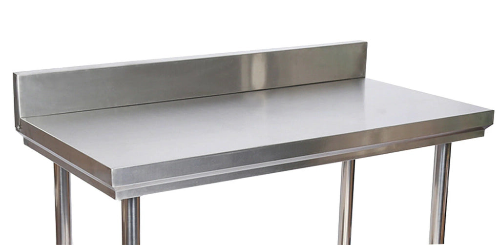Tavolo da lavoro in acciaio inox con bordo di protezione 100 x 60 cm 16_0002501