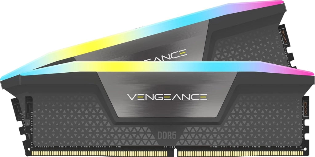 VENGEANCE RGB DDR5 32GB (2x16GB) DDR5 6000MHz CL36 AMD EXPO Intel XMP iCUE Memoria Compatibile per Computer - Grigio (CMH32GX5M2E6000Z36)