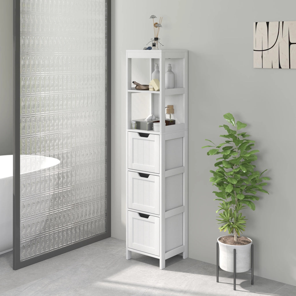 Mobile bagno con 2 ripiani e 3 cassetti ¨C Xylo ¨C bianco