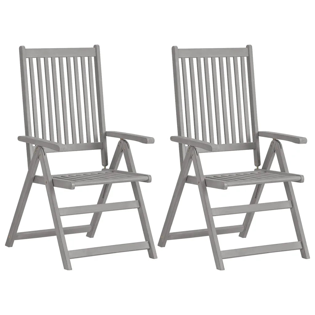 Sedie da Giardino Reclinabili 4 pz con Cuscini Massello Acacia cod mxl 8267