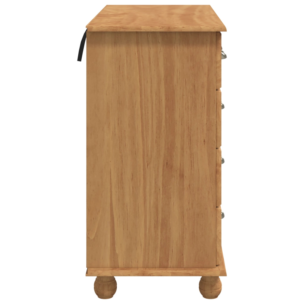 Cassettiera 'ASKIM'Marrone miele 91x40x79 cm Legno massello di pino