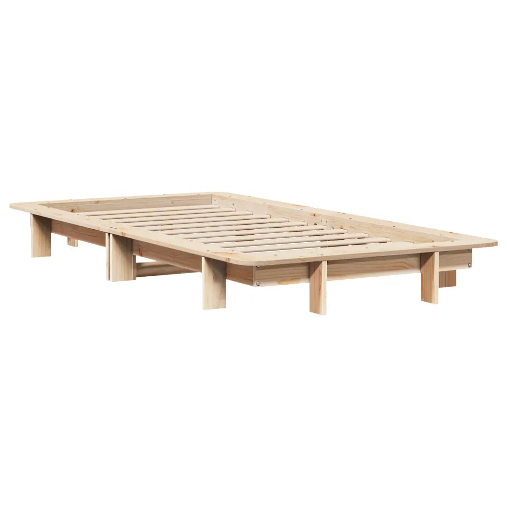 vidaXL Letto senza Materasso 75x190 cm in Legno Massello Pino
