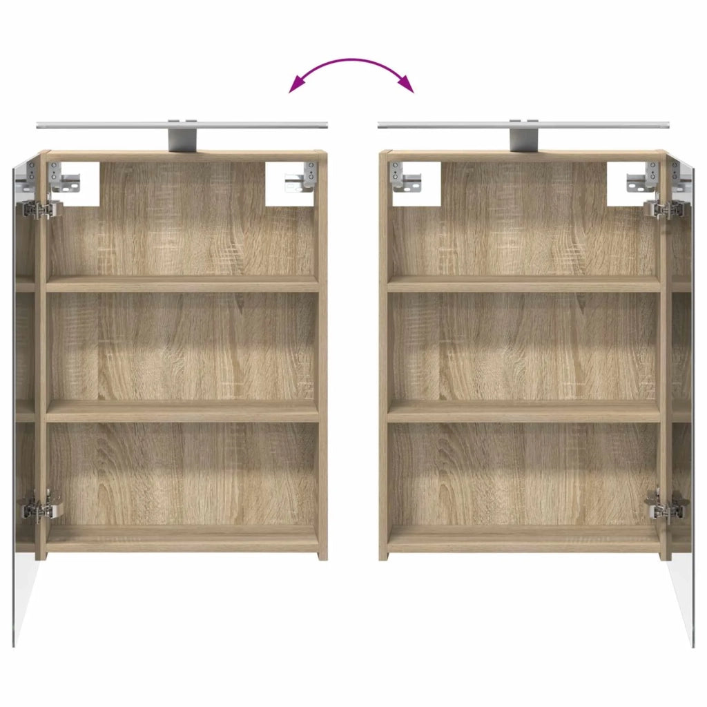 Set di mobili per il bagno 5 pcs Rovere Sonoma 3406713