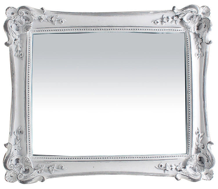 Biscottini Specchiera verticale/orizzontale da appoggio e da appendere L27,5xPR3,5xH32,5 cm finitura bianco anticato.