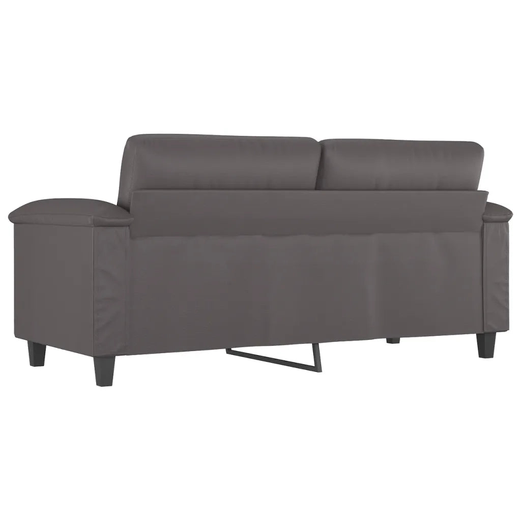Divano a 2 Posti Grigio 140 cm in Similpelle 359585