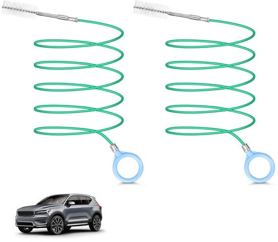 Set di spazzole per pulizia di dadi di tetto, set di spazzole per tubi di dadi di tetto, spazzola per pulizia auto, lunghezza extra, spazzola per pulizia flessibile, adatta per auto, tetto mobile, serbatoi di carburante, frigoriferi