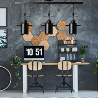 Riflettore Lampada Mobile Spot Da Soffitto Triplo Nero E27 APP487-3C