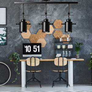 Riflettore Lampada Mobile Spot Da Soffitto Triplo Nero E27 APP487-3C