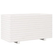 Fioriera rialzata per piante fiori patio giardino 90 x 40 x 49,5 cm legno di pino massiccio bianco 02_0037987