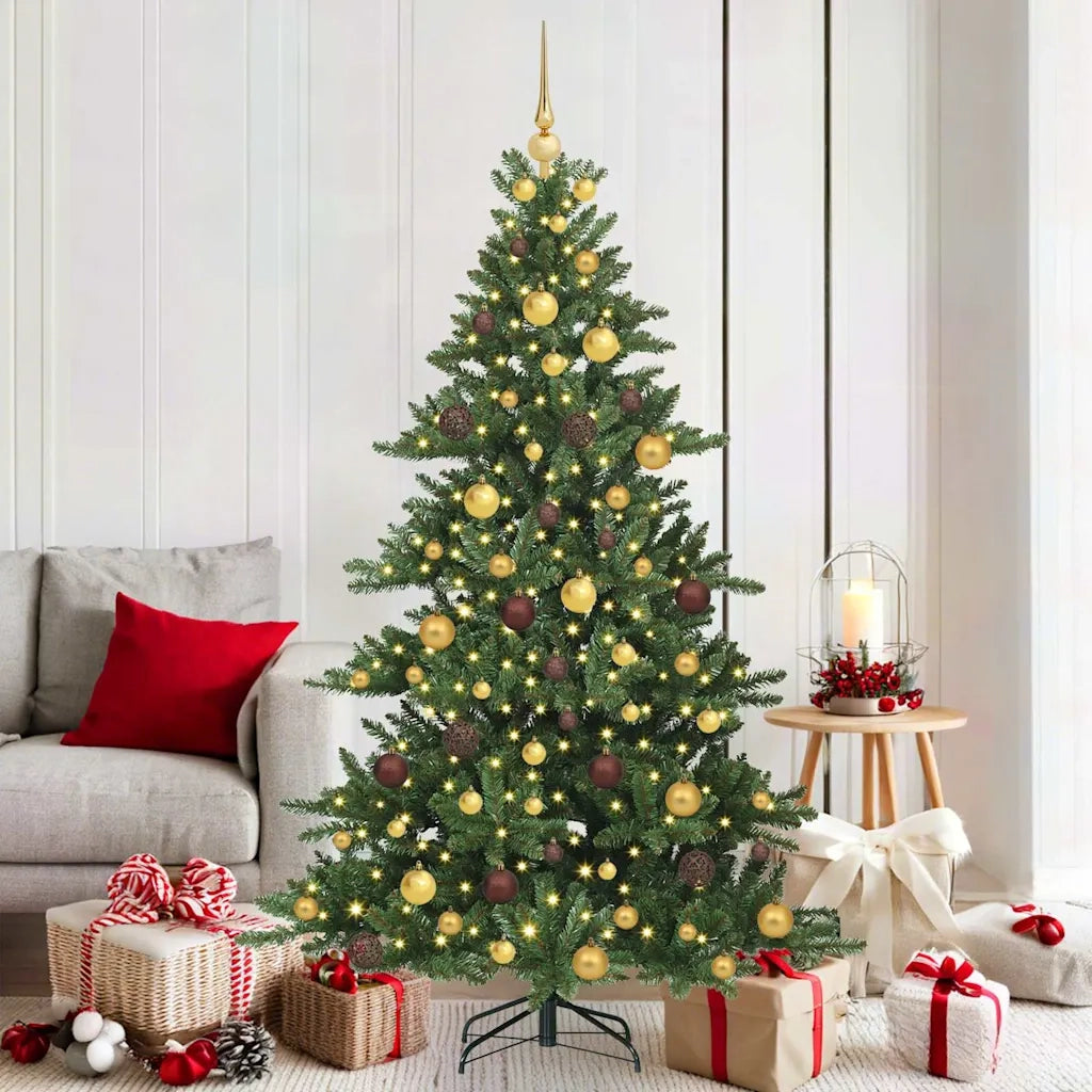 Albero di Natale Artificiale con Rami Pieghevoli Verde 180 cm 3397663