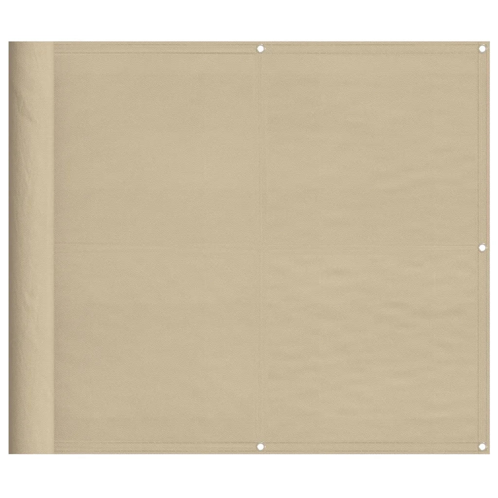 Paravento da Balcone-Pannello per balcone Beige 90x800 cm 100% Poliestere Oxford