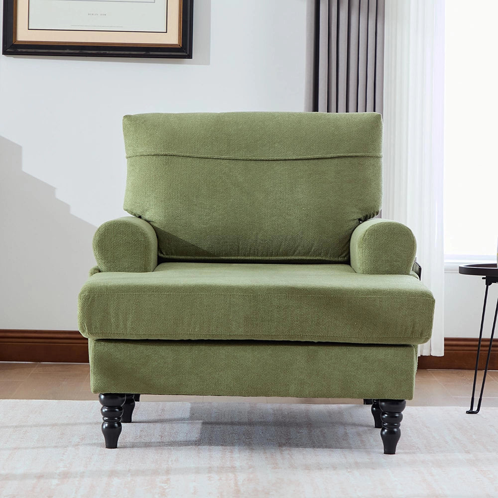 Chaise longue minimalista - Xylo - Tissuto chenille con tasche laterali