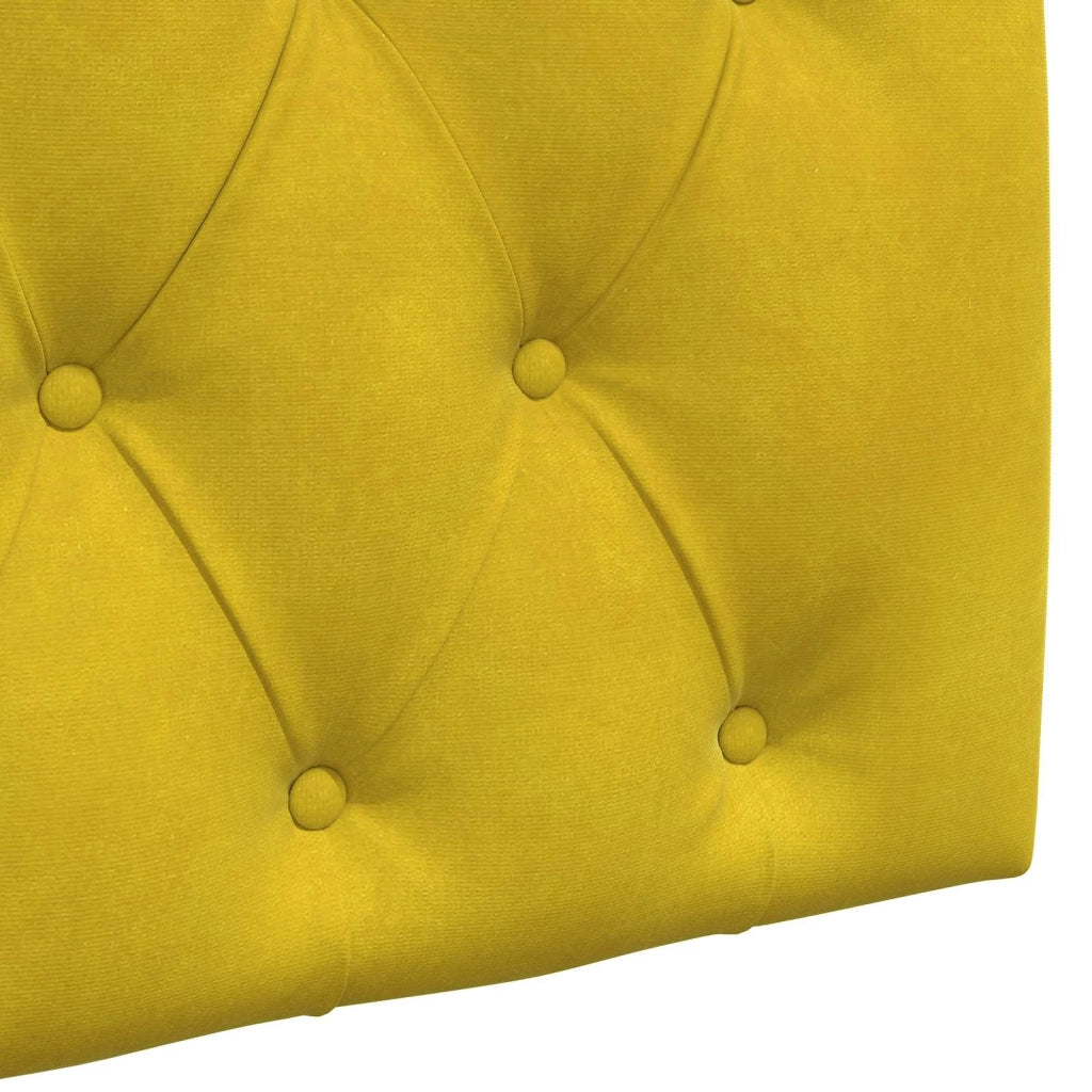 Testiera | Testata sospesa Con luce LED Giallo Velluto