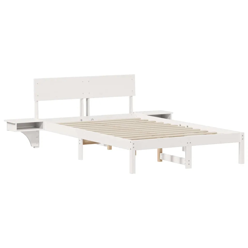 Struttura del letto Bianco 120 x 190 cm Pino massello