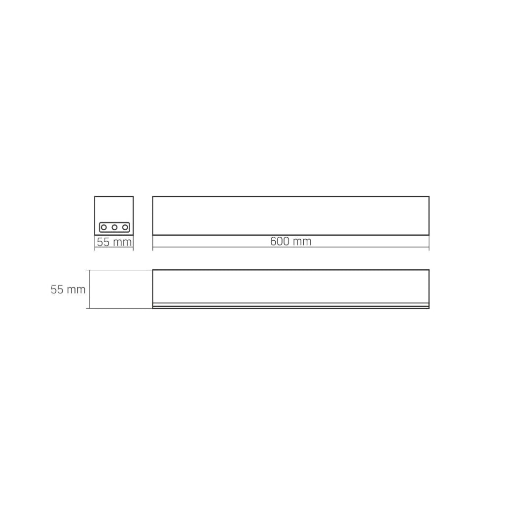 Lampada lineare LED modulare 60cm 24W 2400lm 5000K Videx