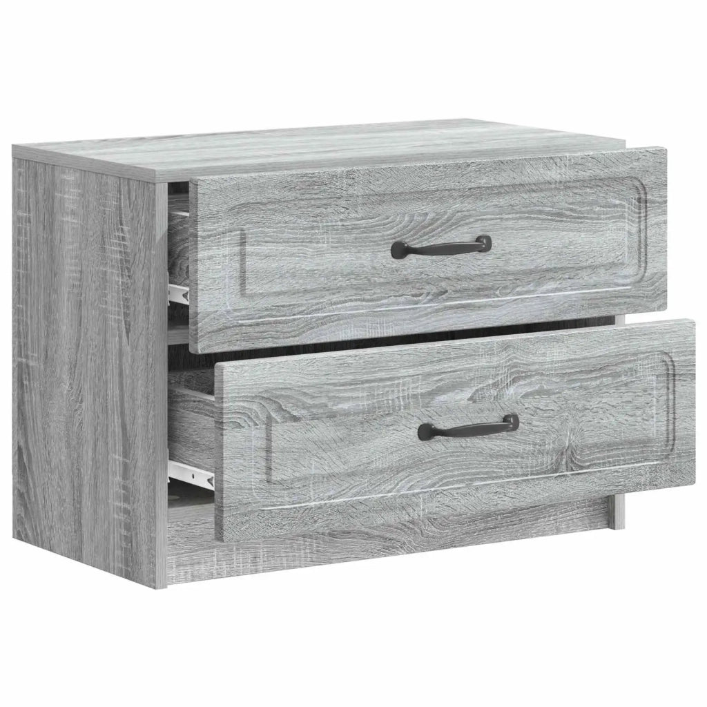 Armadio da Notte con cassetto Grigio Sonoma 62 x 34,5 x 44,5 cm