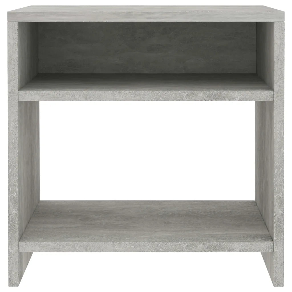 Comodino Grigio Cemento 40x30x40 cm in Legno Multistrato 800017