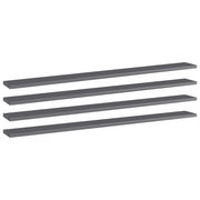 Ripiani Libreria 4 pz Grigio Lucido 100x10x1,5 cm in Truciolato