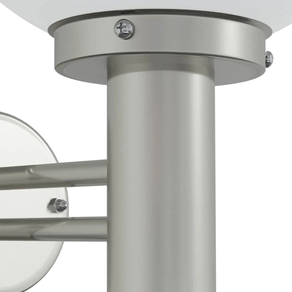 Applique da esterno rotonda per terrazza 28 x 25 x 38 cm diffusore integrato design moderno in acciaio inox argento 02_0056491