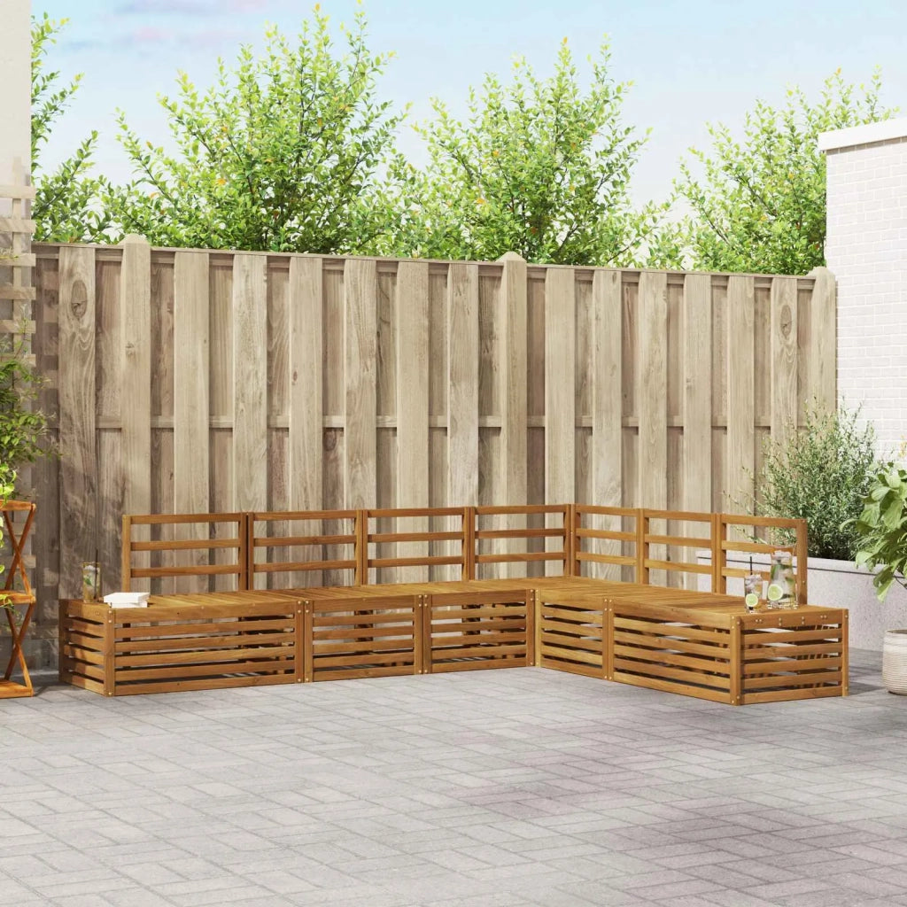 Set di divani da esterno Naturale 273 x 213,5 x 73 cm