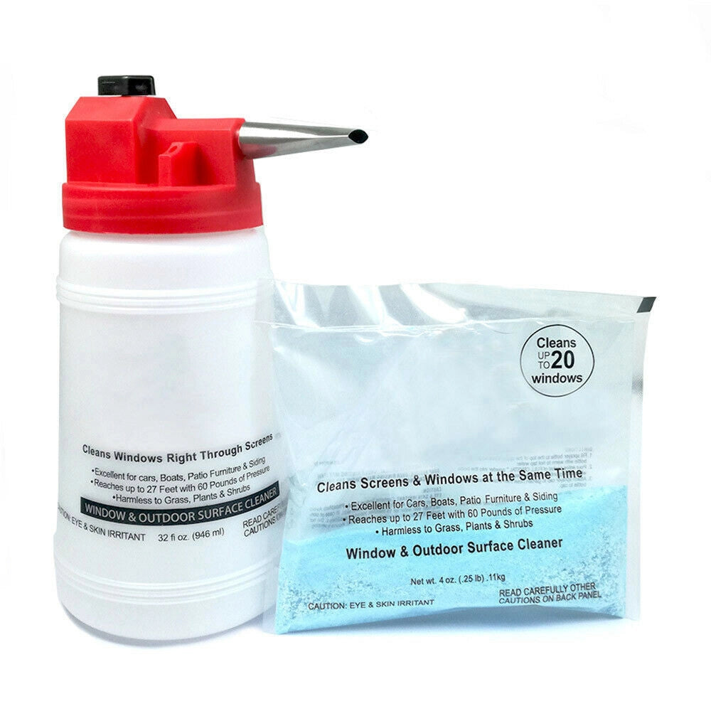 Trade Shop - Contenitore Detergente Per Pulizia Vetri Pompa Pulisci Finestre Cristal Full -