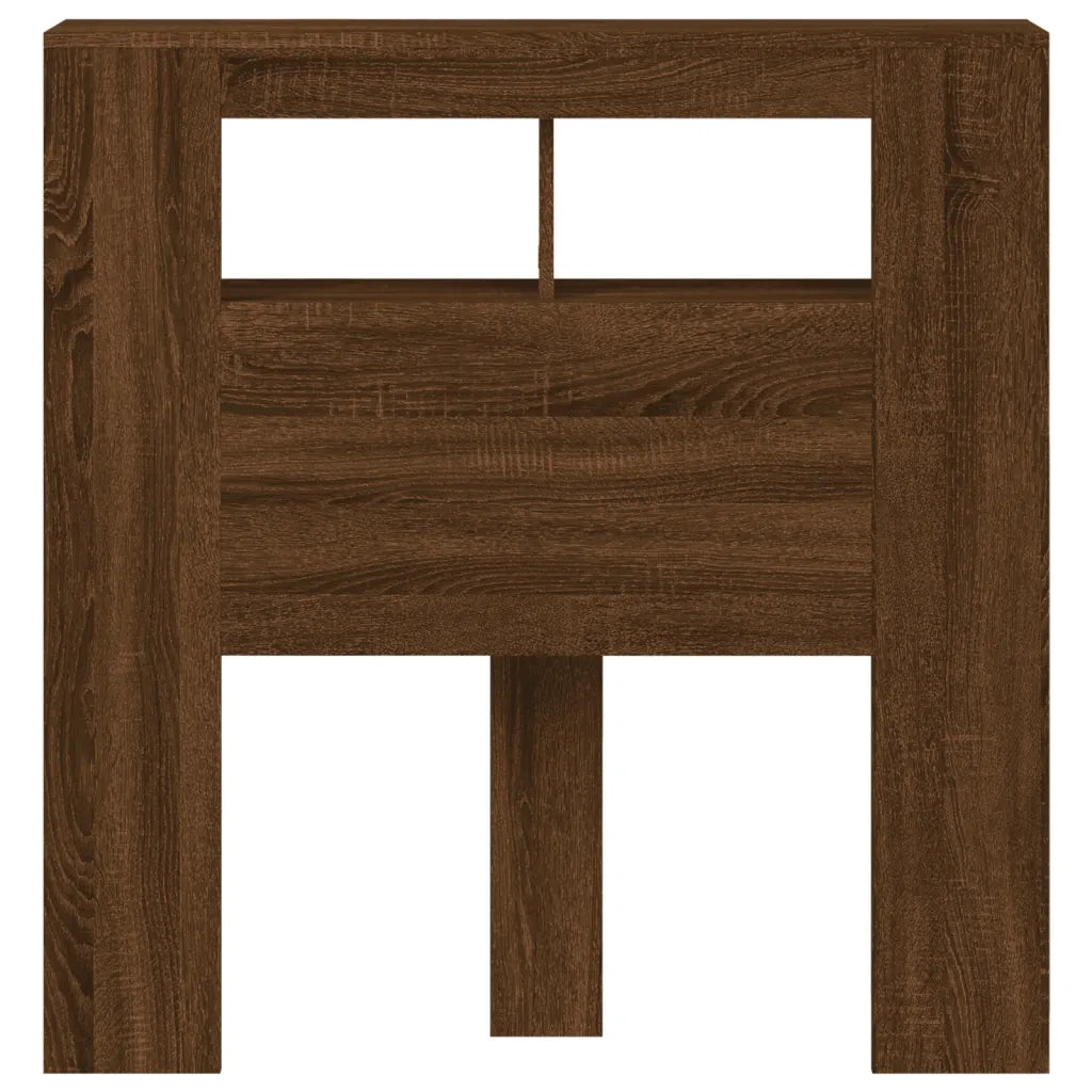 Testiera | Testata LED Rovere Marrone 100x18,5x103,5 cm Legno Multistrato