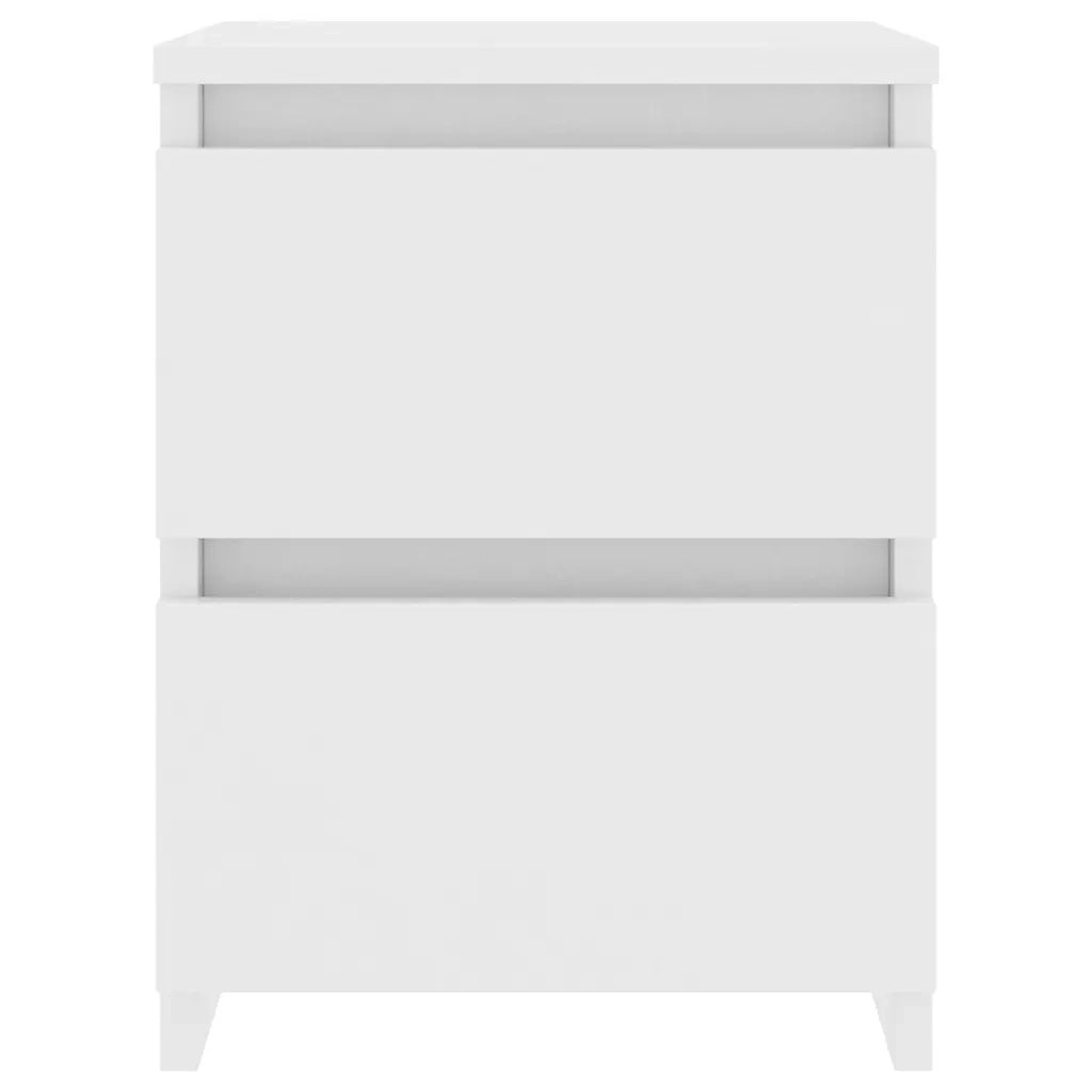 Comodini 2 pz Bianco 30x30x40 cm in Legno Ingegnerizzato 800514