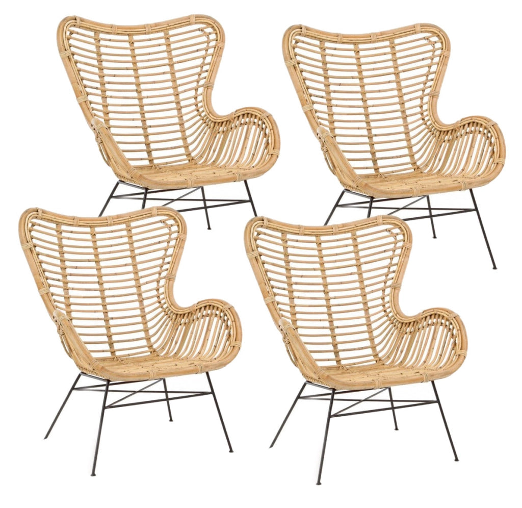 Set 4 Poltrone 74x75x85h cm Casilda