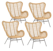 Set 4 Poltrone 74x75x85h cm Casilda