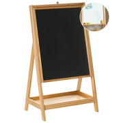Lavagna magnetica bifacciale in legno di pino marrone chiaro per la cameretta dei bambini Imparare giocando.