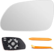 Specchio asferico per vetro posteriore destro per VW Polo 9N e Skoda Octavia 1Z3 1Z5, con piastre di montaggio.